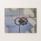 Klassieke LionHead Doorknocker Architecturaal Legpuzzel (Horizontaal)