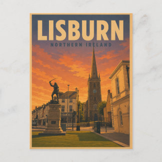 Klassieke Lisburn Noord-Ierland cadeaus en souveni Briefkaart