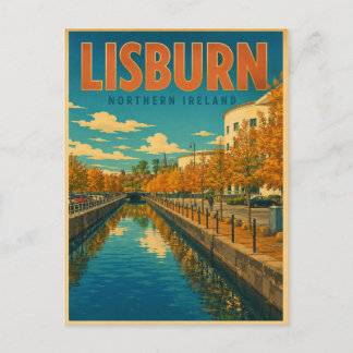 Klassieke Lisburn Noord-Ierland cadeaus en souveni Briefkaart