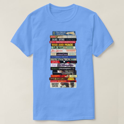 Klassieke literatuur Boeken Stack T-shirt (Design voorkant)