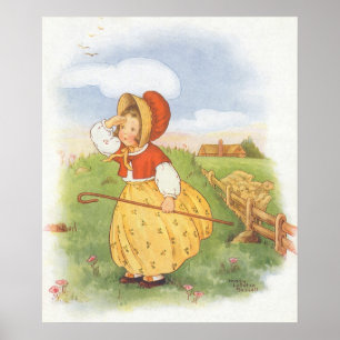 Klassieke Little Bo Peep Mother Goose-kinderrijmpj Poster