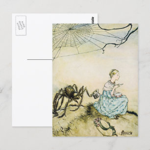 Klassieke Little Miss Muffet door Arthur Rackham Briefkaart