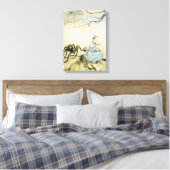 Klassieke Little Miss Muffet door Arthur Rackham Canvas Afdruk (Insitu (Slaapkamer))