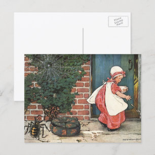 Klassieke Little Miss Muffet Spin Kinderrijmpje Briefkaart