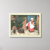 Klassieke Little Miss Muffet Spin Kinderrijmpje Canvas Afdruk (Voorkant)