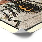 Klassieke Little Miss Muffet Spin Kinderrijmpje Poster (Hoek)