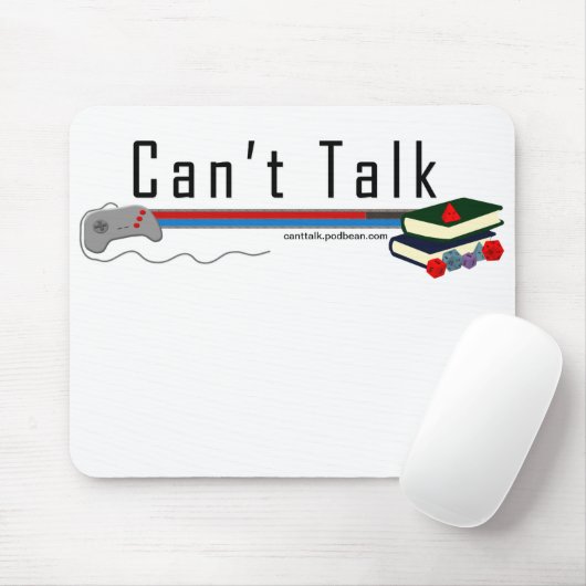 Klassieke Logo kan geen Mousepad spreken Muismat (Met muis)