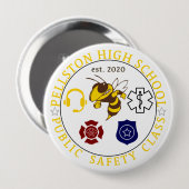 Klassieke logo-knop ronde button 4,0 cm (Voorkant /achterkant)