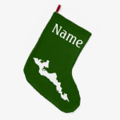 Klassieke Logo op het eiland Fishers Grote Kerstsok (Voorkant (Hangend))