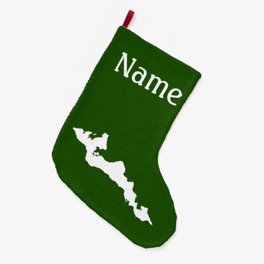 Klassieke Logo op het eiland Fishers Grote Kerstsok (Voorkant (Hangend))