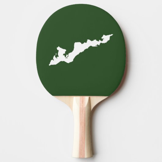 Klassieke Logo op het eiland Paddle - wit/groen Tafeltennisbatje (Voorkant)