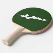 Klassieke Logo op het eiland Paddle - wit/groen Tafeltennisbatje (Voorkant Gekanteld)