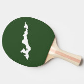 Klassieke Logo op het eiland Paddle - wit/groen Tafeltennisbatje (Zijkant)
