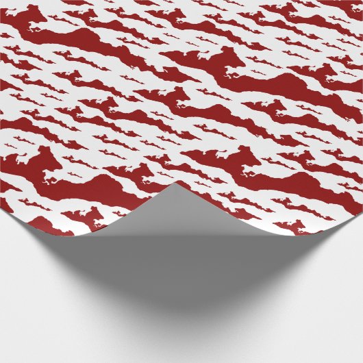 Klassieke Logo op het eiland — Rood Cadeaupapier (Hoek)