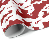 Klassieke Logo op het eiland — Rood Cadeaupapier (Rol Hoek)