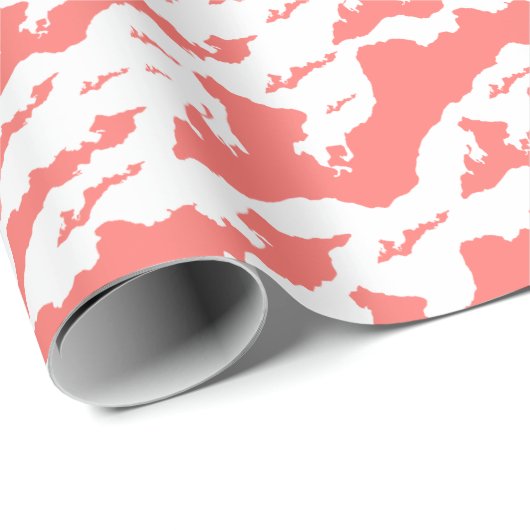 Klassieke Logo op viseilanden - Roze Cadeaupapier (Rol Hoek)