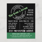 Klassieke Logo sportbalk, Pub/Brewery Adverteren Flyer (Voorkant)