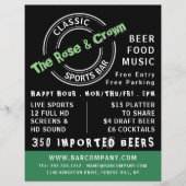 Klassieke Logo sportbalk, Pub/Brewery Adverteren Flyer (Voorkant)