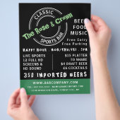 Klassieke Logo sportbalk, Pub/Brewery Adverteren Flyer (Hand)