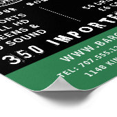 Klassieke Logo sportbalk, Pub/Brewery Adverteren Poster (Hoek)