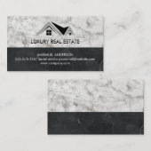 Klassieke Logo van onroerend goed | Marmer Stone Visitekaartje (Voorkant / Achterkant)