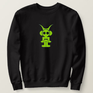 Klassieke logo-voorkant - groene print trui