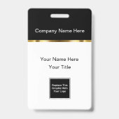 Klassieke logo zakelijke naam badges (Achterkant)