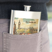 Klassieke Londen Big Ben Aangepaste Tekst Flacon (Voorbeeld)