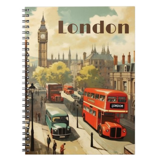 Klassieke Londen Big Ben Aangepaste Tekst Notitieboek (Voorkant)