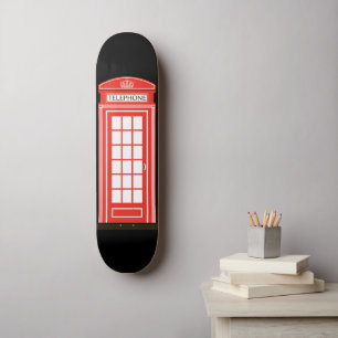 Klassieke Londense telefooncel Persoonlijk Skateboard
