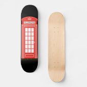 Klassieke Londense telefooncel Persoonlijk Skateboard (Voorkant)