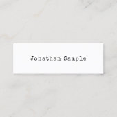 Klassieke look Design Minimal Plain Trendy Retro Mini Visitekaartje (Voorkant)