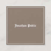 Klassieke look Elegant design Professioneel Nostal Vierkante Visitekaartje (Voorkant)