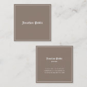 Klassieke look Elegant design Professioneel Nostal Vierkante Visitekaartje (Voorkant / Achterkant)