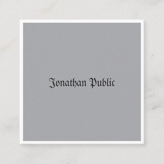 Klassieke look Professional minimalistisch nostalg Vierkante Visitekaartje (Voorkant)