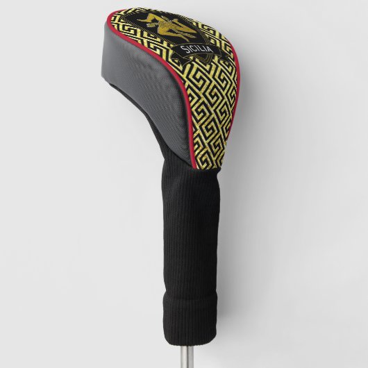 Klassieke look Sicilian Trinacria Golfheadcover (Schuin)