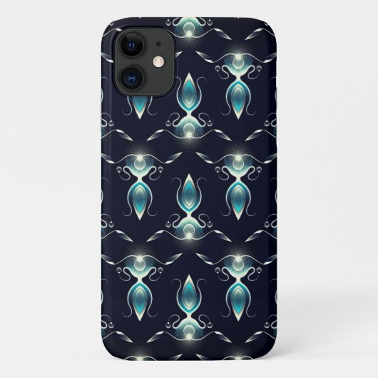 Klassieke look van blauwe Pareltjes met gloeiend l Case-Mate iPhone Case (Achterkant)