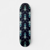 Klassieke look van blauwe Pareltjes met gloeiend l Persoonlijk Skateboard (Voorkant)