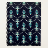 Klassieke look van blauwe Pareltjes met gloeiend l Planner (Voorkant)