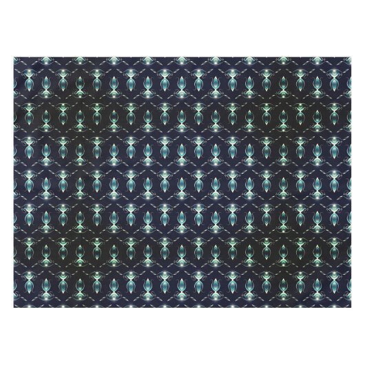 Klassieke look van blauwe Pareltjes met gloeiend l Tafelkleed (Voorkant (Horizontaal))