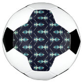 Klassieke look van blauwe Pareltjes met gloeiend l Voetbal (Gedraaid)