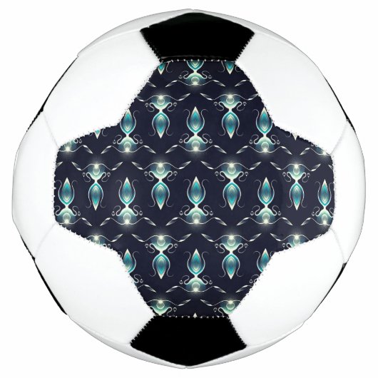 Klassieke look van blauwe Pareltjes met gloeiend l Voetbal (Voorkant)