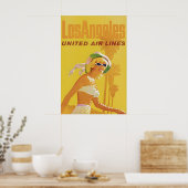 Klassieke Los Angeles Reisposterprint Poster (Keuken)