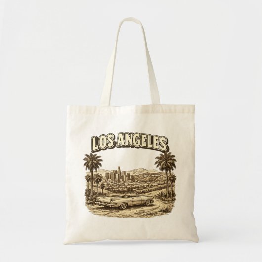 Klassieke Los Angeles Retro Cabriolet Oldtimer Tote Bag (Voorkant)