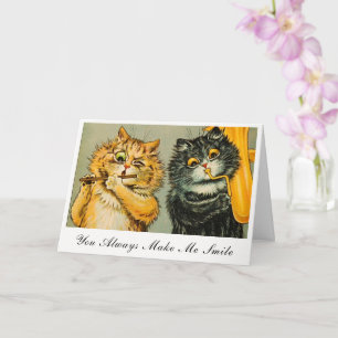 Klassieke Louis Wain Katten Die Me Altijd Aan Het  Kaart