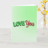Klassieke Love 3D-tekstkaart Kaart (Gele Bloem)