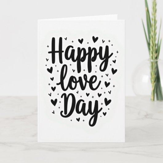 Klassieke Love Day Chevron Kaart (Voorkant)