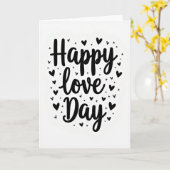 Klassieke Love Day Chevron Kaart (Gele Bloem)