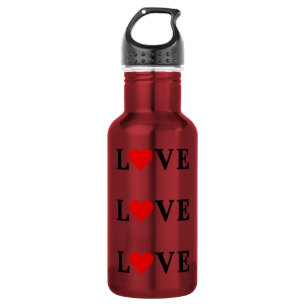 Klassieke LOVE Hart Elegante Minimalist Waterfles