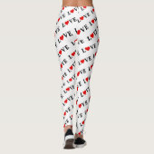 Klassieke LOVE Heart Motif Pattern Elegant Leggings (Achterkant)
